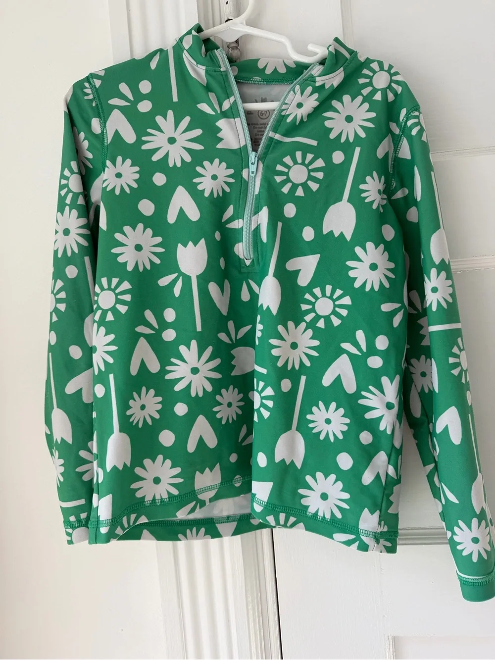 Primary Half Zip Rashguard and Bikini Bottom, size 6-7